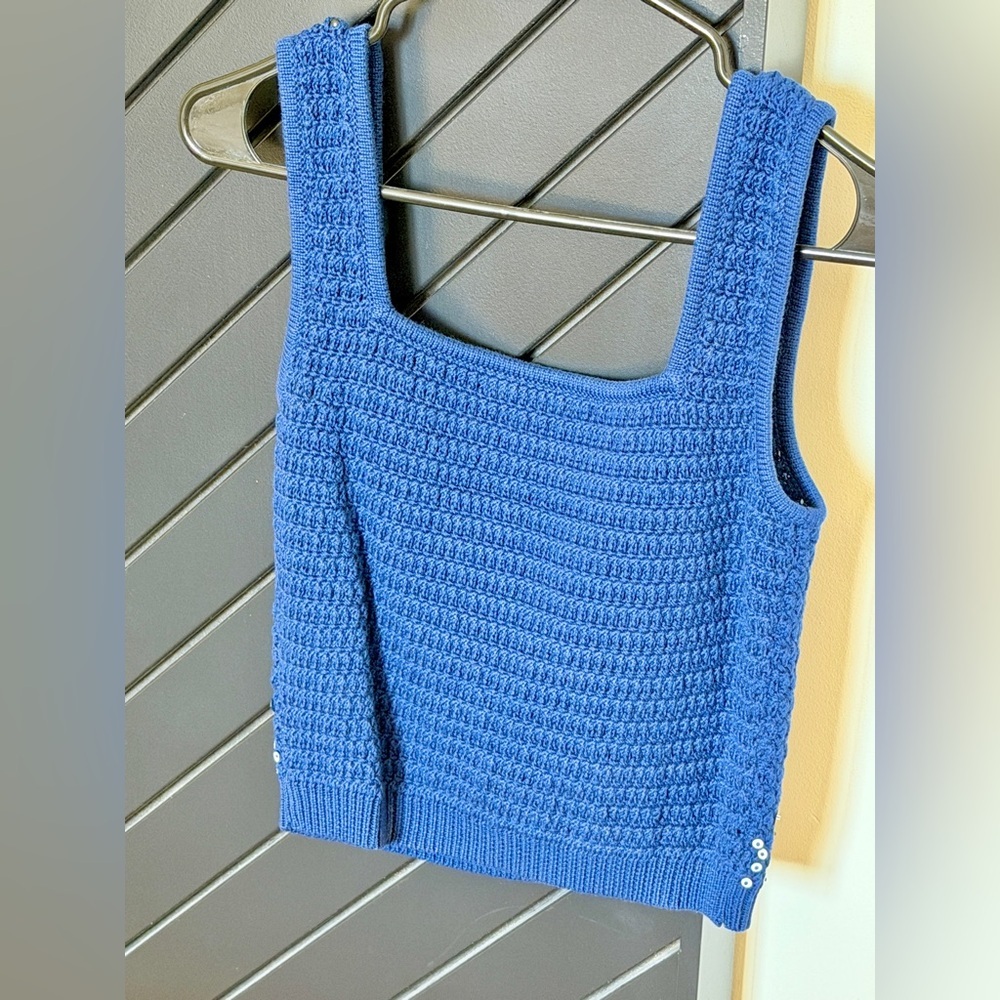 NWT! Jcrew sweater tank with embellishments and mirrors. Size XS. New WITH TAGS! - Picture 4 of 4